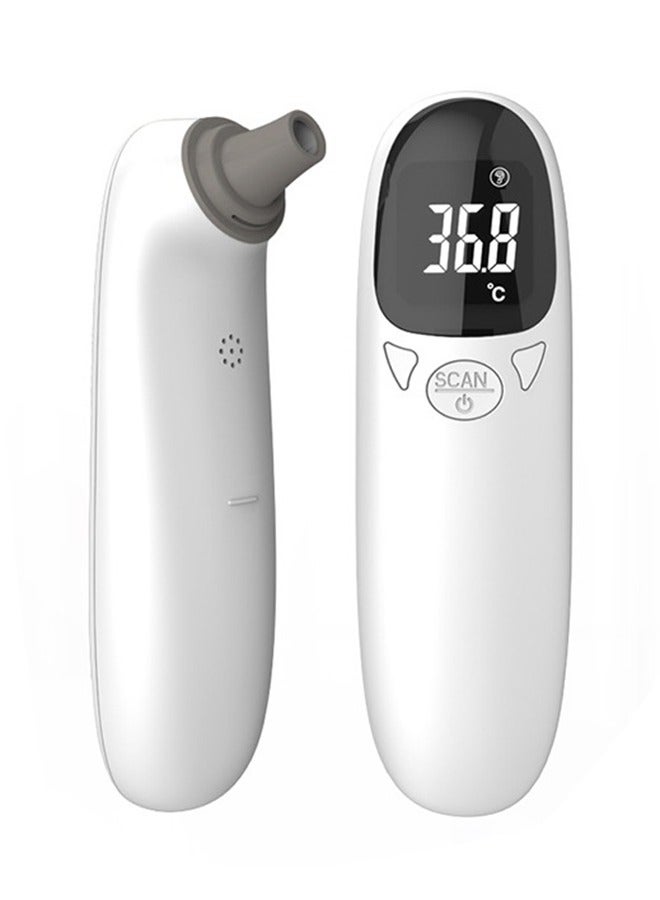 Non Contact Forehead And Ear Digital Infrared Thermometer For Adults And Children With Child Mode, Fever Alarm Function Mute And Memory Functions, Fast And Accurate Measurement - Image 1