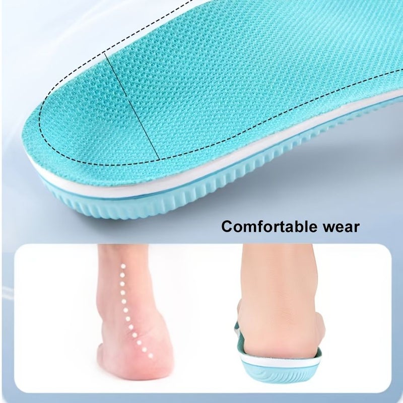Blue Arch Support Insoles Made of EVA For Cushioning Sports Shoes Enhancing Foot Comfort Breathable And Moisture Wicking Suitable For Prolonged Standing Walking Soft Resilient Lightweight Non Slip XS - Image 5