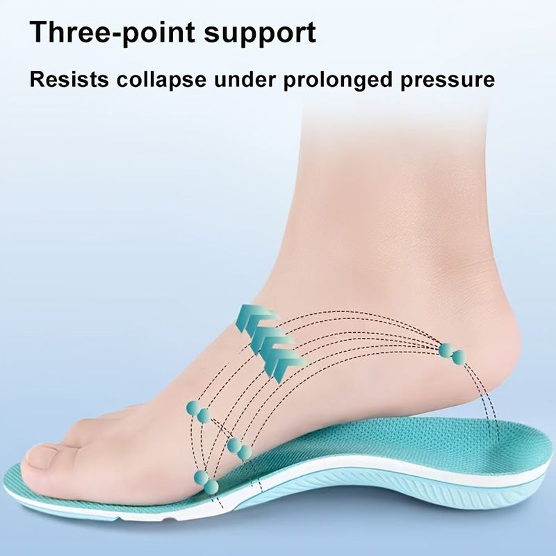 Blue Arch Support Insoles Made of EVA For Cushioning Sports Shoes Enhancing Foot Comfort Breathable And Moisture Wicking Suitable For Prolonged Standing Walking Soft Resilient Lightweight Non Slip XS - Image 3