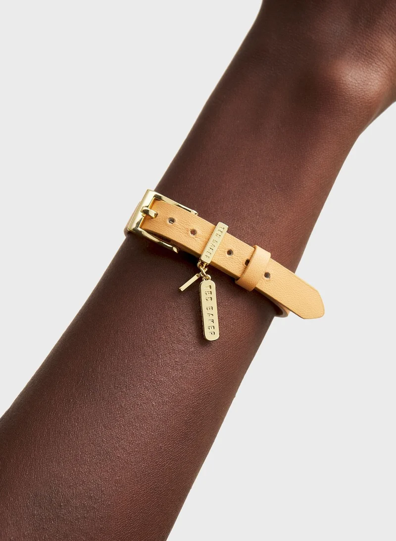 Ted Baker Brielli Buckle Up Sparkle Bar Leather Bracelet