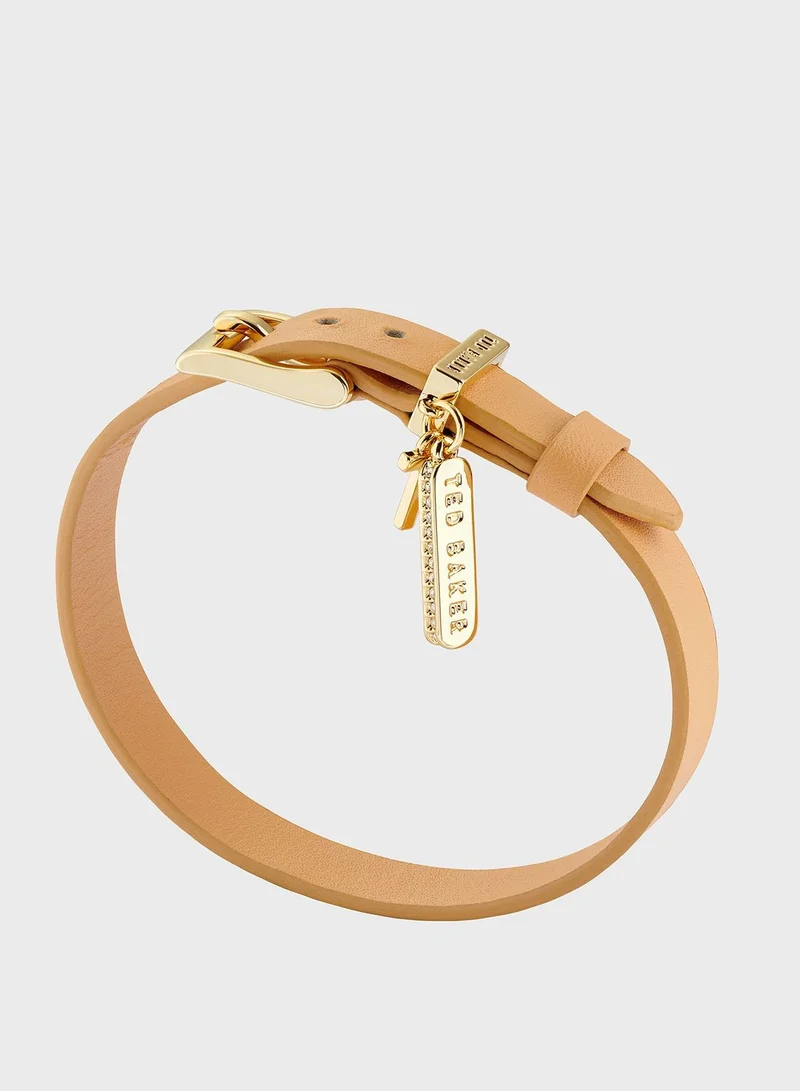 Ted Baker Brielli Buckle Up Sparkle Bar Leather Bracelet