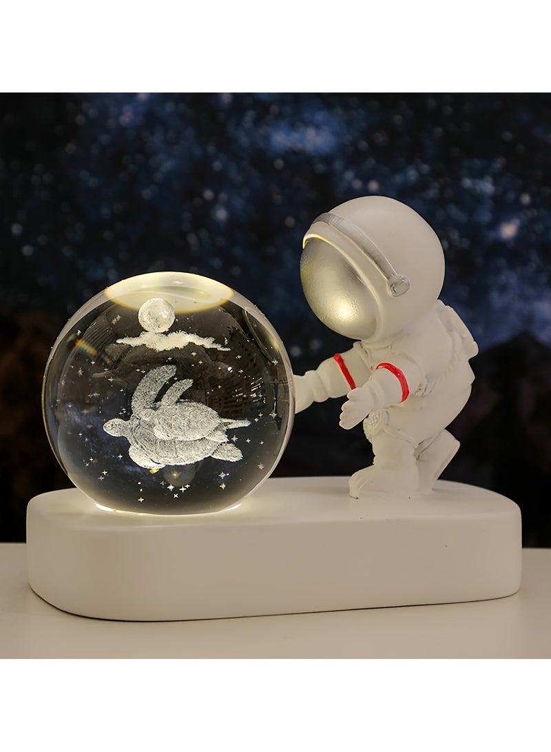 ارواق مصباح طاولة رائد فضاء يعمل عبر USB بإضاءة ليلية وديكور فضائي عصري للمنزل أو المكتب أو كهدية