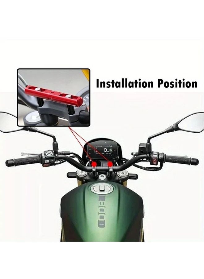 Black Motorcycle Handlebar Extension Pole Anti Shake Stability Tool Free Installation - Image 4