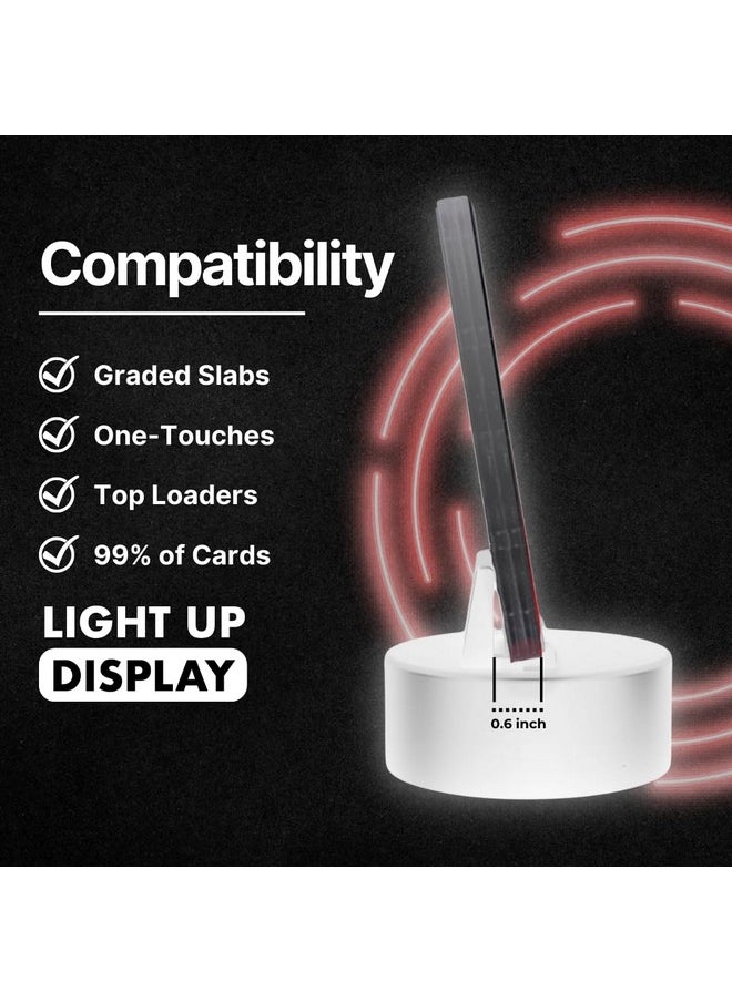 null - Light Up Sports Card Display Stand with LED Base for Graded Slabs, One-Touches, Top Loaders - PSA, BGS, SGC, TCG - Color-Changing Remote - Gift for Collectors - Image 1