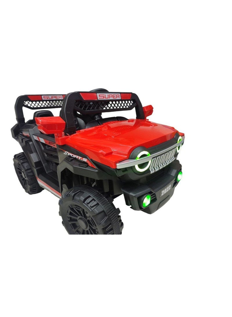 Electric ride-on car for children - red color - suitable for ages up to 6 years - Image 1