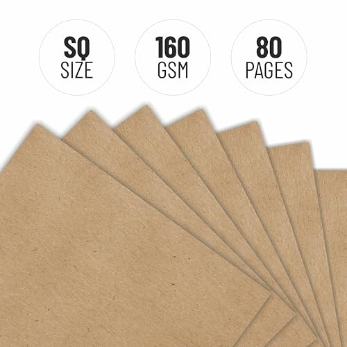 Anupam Khaki Sketchbook - Wireo Book - One Side Dot-Grid & One Side Plain Paper - 140 GSM Cartridge Paper (Square, 80 Pages) - Image 3
