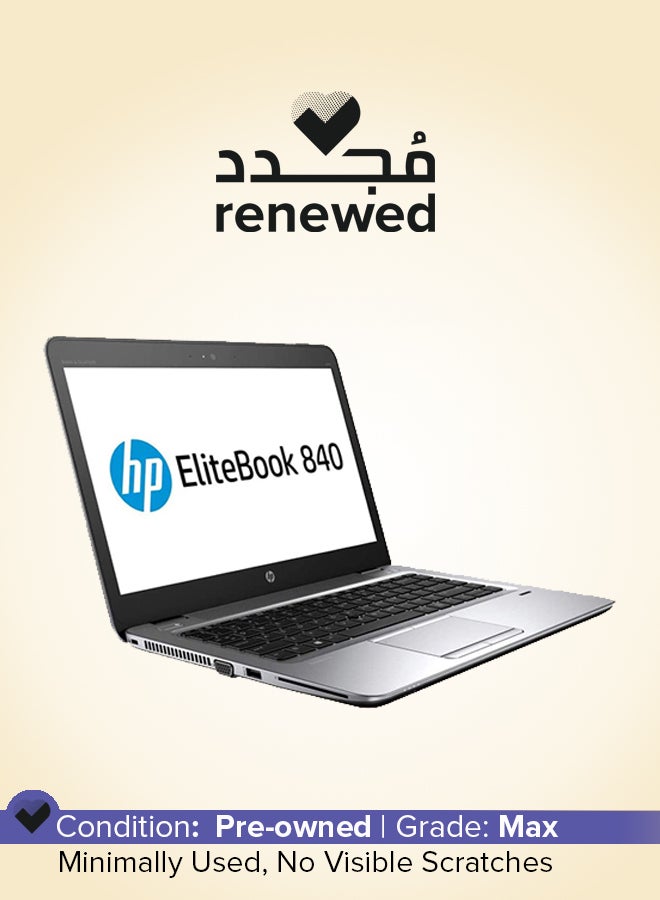 HP Renewed - Elitebook 840 G4 (2017) Laptop With 14-Inch Display,Intel Core i5 Processor/7th Gen/8GB RAM/256GB SSD/Integrated Graphics English Silver - Image 1