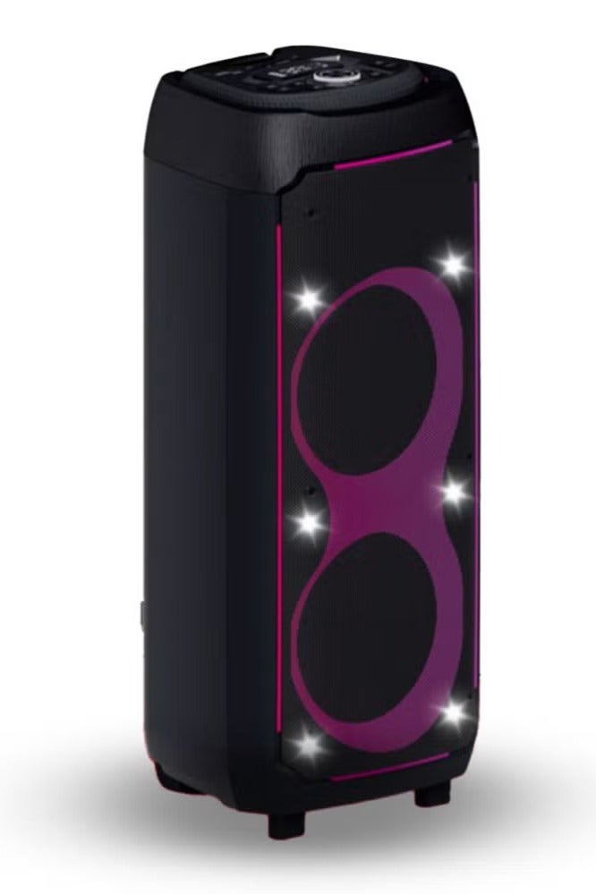 Platinum Bluetooth Speaker , Professional Battery Powered Speaker System, 10" Deep Bass Boost Control, 7.4V/5400mAh Lithium Battery, Bluetooth, SD Card Slot, USB Port, Remote Control, 60W RMS Flame & Music Spectrum LED light , AH-10800 - Image 3