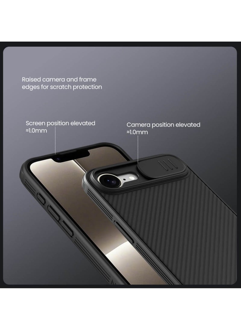 Case for iPhone 16E Nillkin Camshield Pro Cover with Slide Camera Lens Protection PC Back & TPU Bumper Frame Protection Anti Fingerprint Soft Delicate Touch Case