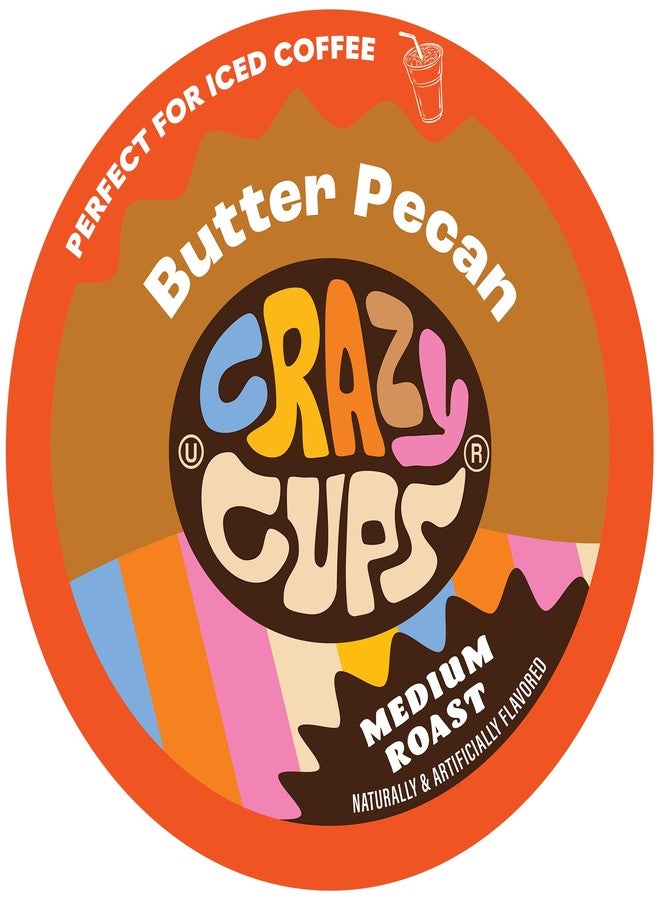 Crazy Cups Flavored Coffee for Keurig K-Cup Machines, Butter Pecan Swirl, Hot or Iced Coffee, 22 Single Serve, Recyclable Pods(Pack of 1) - Image 1