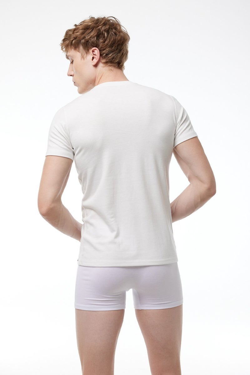 Malabadi Men's Thermal Underwear Round Neck Short Sleeve Top 606  - Image 3