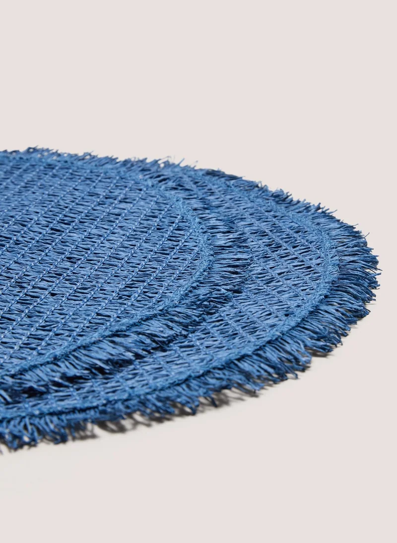 ماتلان 2 Pack Blue Fringed Placemats