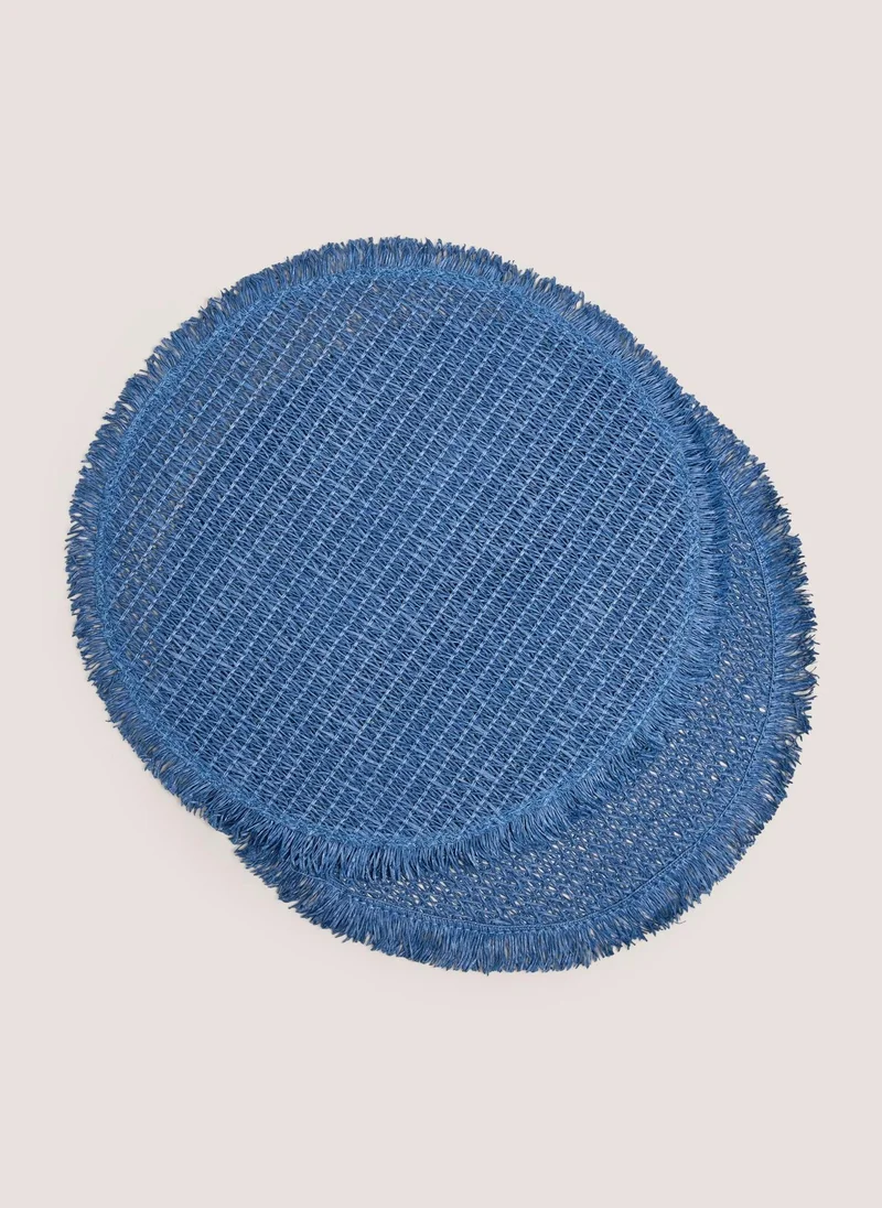 ماتلان 2 Pack Blue Fringed Placemats
