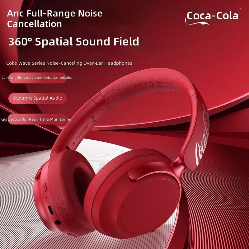 Coca-Cola T-68 Bluetooth Headset with ANC Active Noise Cancellation - Ideal Gift for Students - Image 2