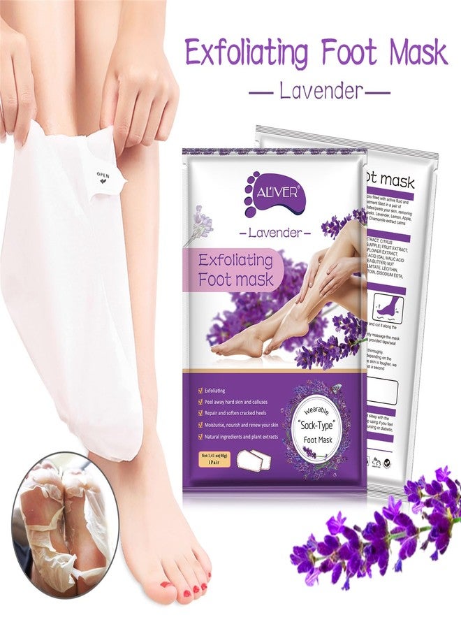 WEIDA SIGN Foot Peel Mask 2 Pack,Peeling Away Calluses and Dead Skin Cells, Natural Exfoliator for Dry Dead Skin, Callus, Repair Rough Heels for Men Women (Lavender) - Image 4