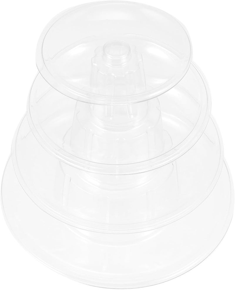 Transparent Macaron Tower Display Rack for Party Desserts Multi-layer Cupcake and Cake Stand Sturdy Plastic Dessert Rack for Wedding and Ornament Display - Image 1