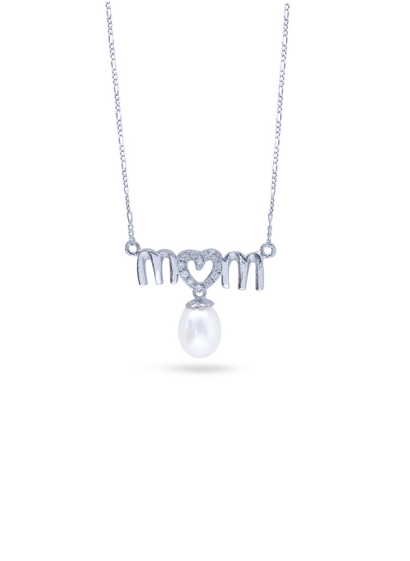 Subhati - Pendant " Ummi Design " With Silver 925 , Zercon Stone and Cultured Pearl - Image 1