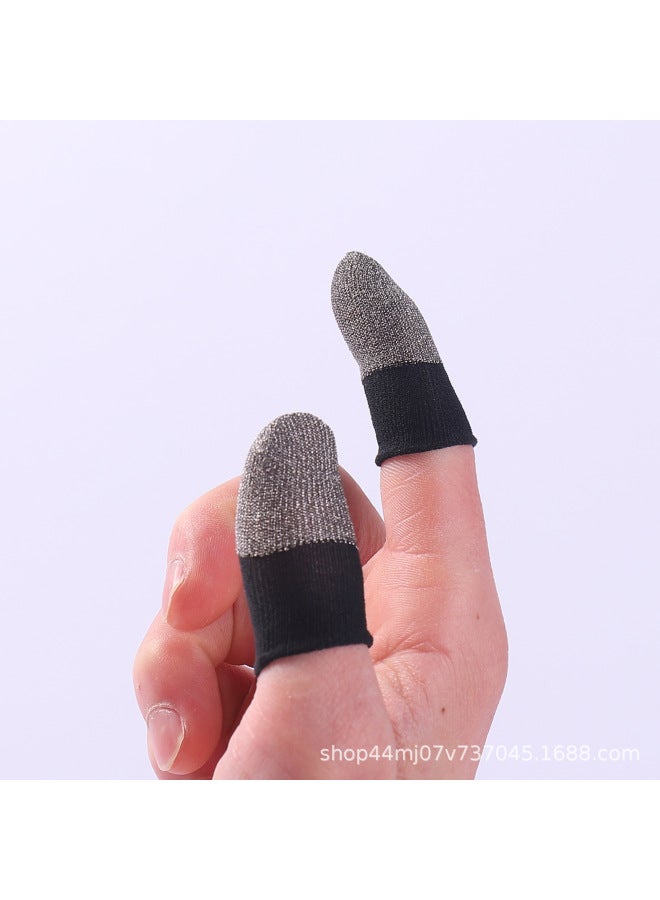 Hand-swimming Finger Set E-sports Game Finger Set 24-pin Ultra-thin Silver Fiber Anti-slip Anti-sweat Professional Chicken Eating And Walking Artifact-Product Color:God Set Of Silver Dragon [a Pair With Packaging]]  - Image 1