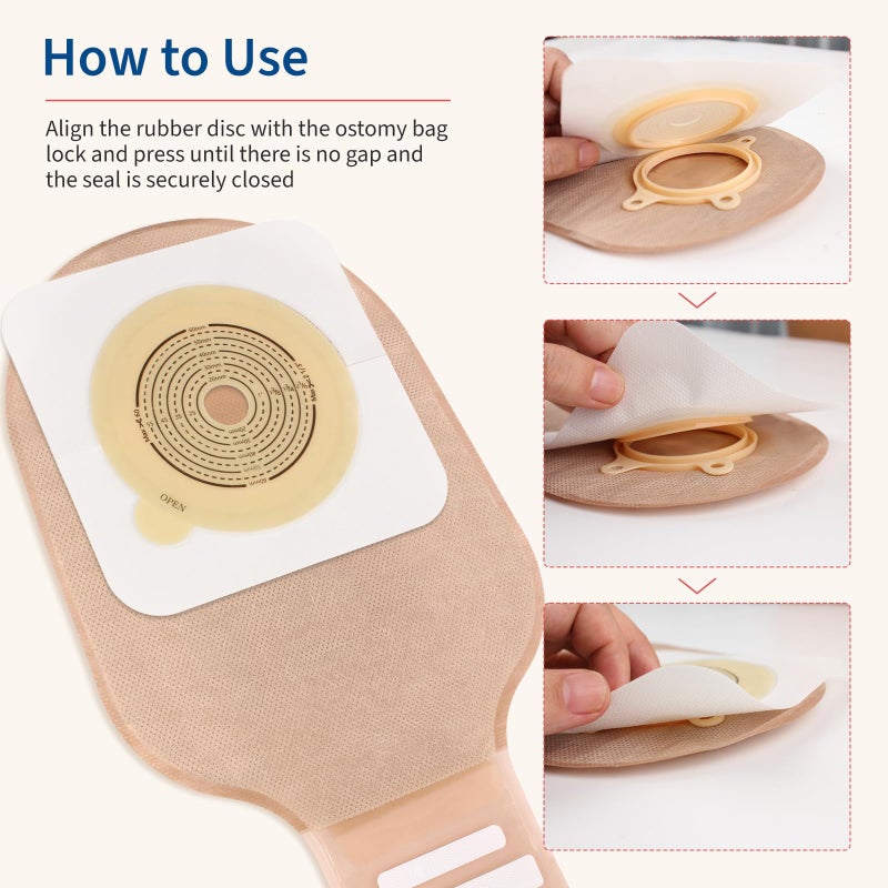 DERAYMI 10 Pack Skin Barriers for Two Piece Colostomy Bags, Ostomy Barrier with Non-Woven Border, Cut-to-Fit, 60mm Max - Image 5