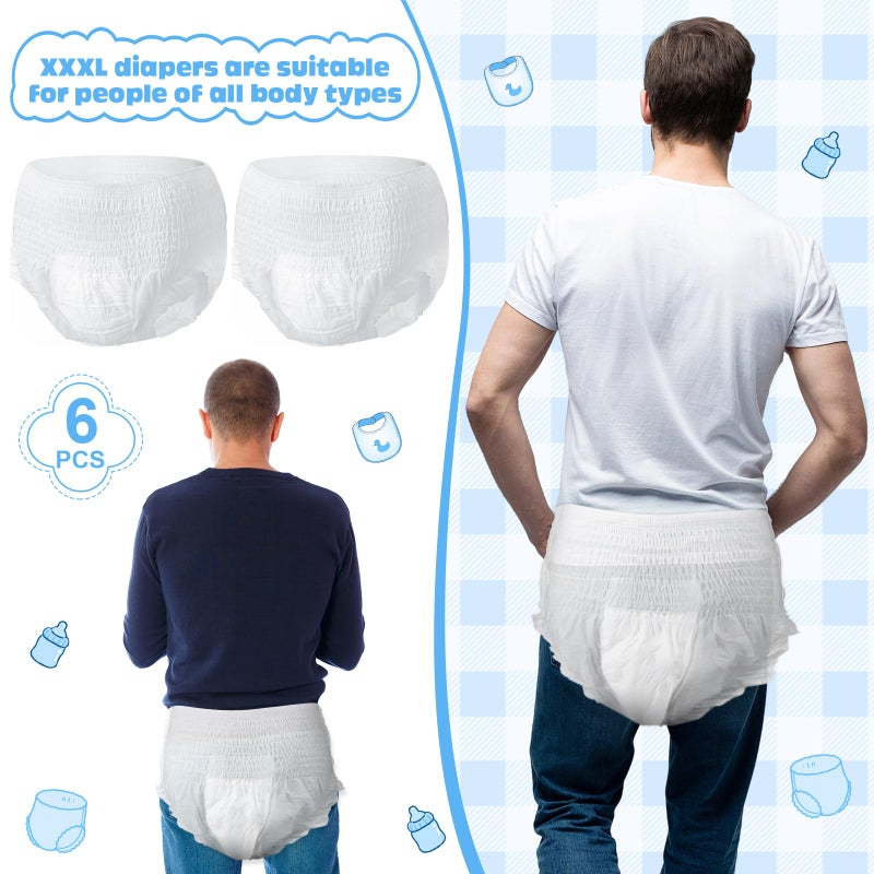 giftlyze 6 Sets Bottle Chug Baby Shower Games Juegos Para Plastic Baby Bottles Bibs Disposable Diapers Gender Reveal Games Baby Changing Diaper Race Game Decoration (Blue) - Image 4