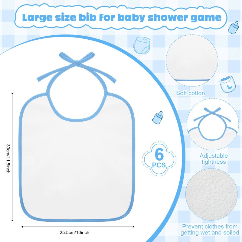 giftlyze 6 Sets Bottle Chug Baby Shower Games Juegos Para Plastic Baby Bottles Bibs Disposable Diapers Gender Reveal Games Baby Changing Diaper Race Game Decoration (Blue) - Image 3