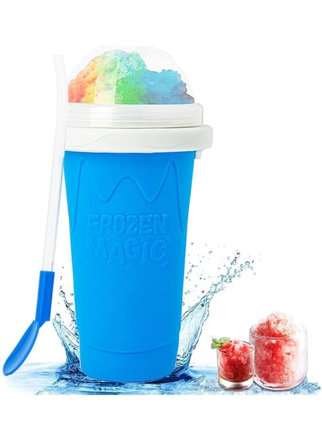 Slushie Maker Cup Squeeze Slushy - Magic Quick Frozen Smoothies Cups-Double Layer Silica frappes Cup - Image 1