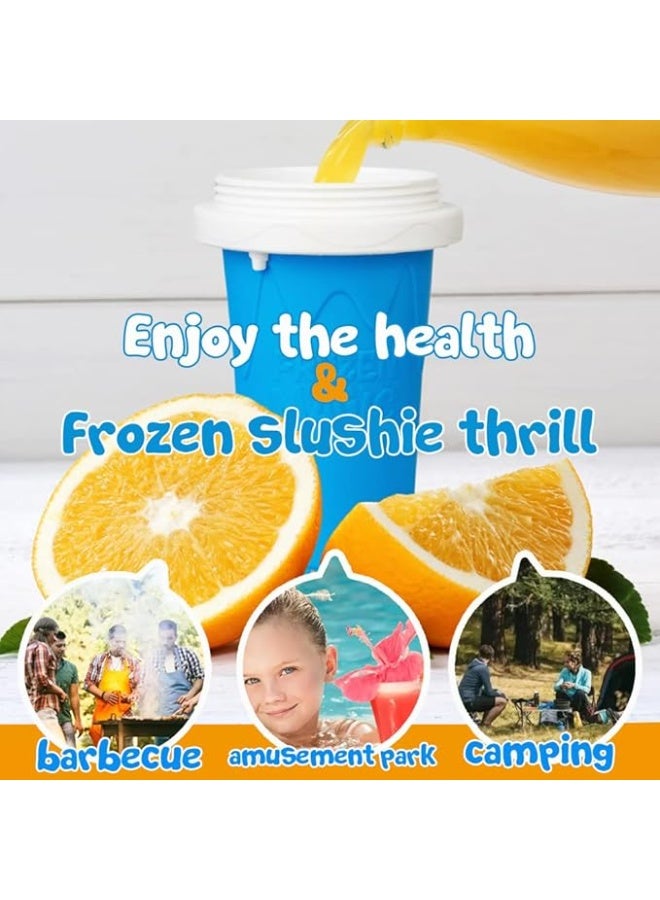 Slushie Maker Cup Squeeze Slushy - Magic Quick Frozen Smoothies Cups-Double Layer Silica frappes Cup - Image 3
