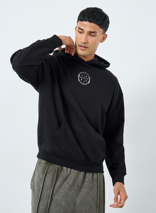 ستايلي هودي فضفاض بتفاصيل طباعة - Image 2