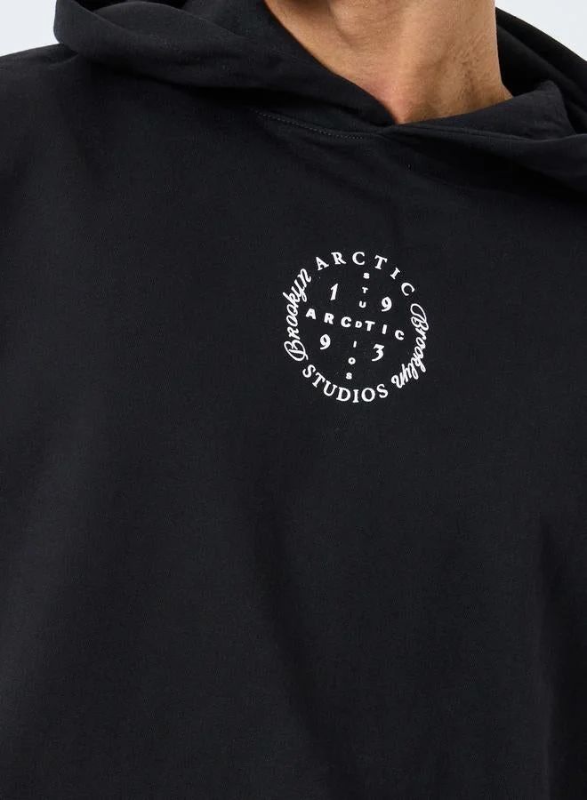 Styli Styli Men Oversized Heavy Fleece Hoodie with HD Print