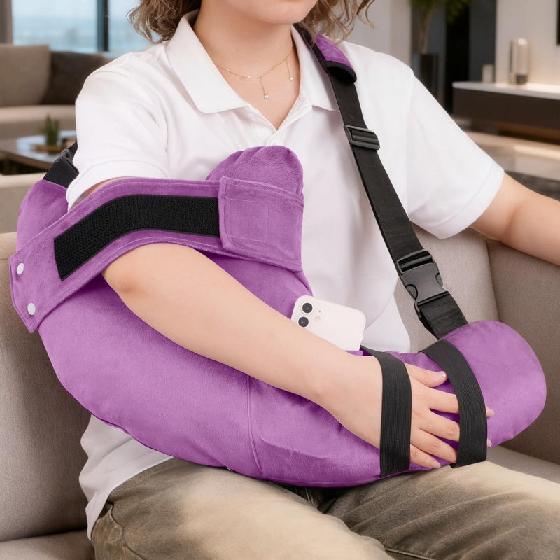 KUAZIDAR Shoulder Pillow Rotator Cuff Pillow - Arm Sling Side Sleeper Pillows for Adults, Post Shoulder Surgery Rotator Cuff Brace, Neck, Shoulder Pain, Post surgery gifts for women and men (Purple, Large) - Image 1
