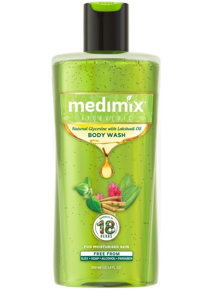 Medimix Natural Glycerine with Lakshadi Oil Bodywash 300ml  - Image 1