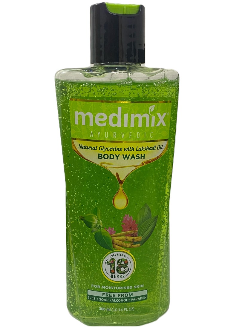Medimix Natural Glycerine with Lakshadi Oil Bodywash 300ml  - Image 2
