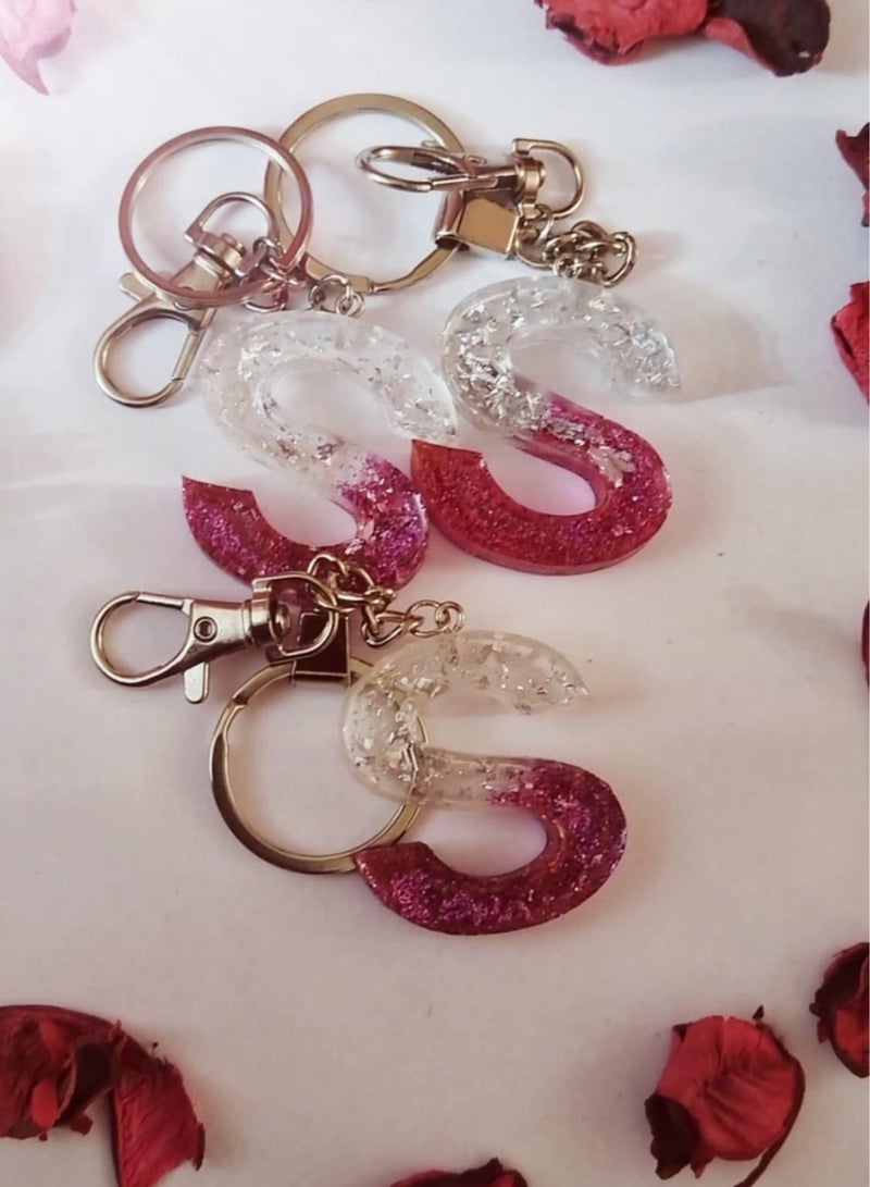 RA accessories Handmade Rezen Keychain Letter S-Suitable For Bag - Image 2