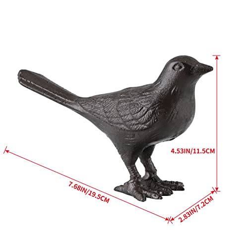 MOLIGOU Cast Iron Bird Figurine, Bird Statues Home Decor, Decorative Dove Sculpture Ornament for Farmhouse, Shelf - Image 3