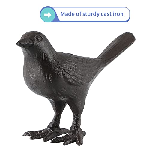 MOLIGOU Cast Iron Bird Figurine, Bird Statues Home Decor, Decorative Dove Sculpture Ornament for Farmhouse, Shelf - Image 4