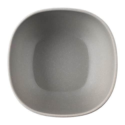 Earthism Eco-Friendly Bamboo Fibre Curry Bowls Square 9 cm- Pack of 4, Dark Grey - Image 3
