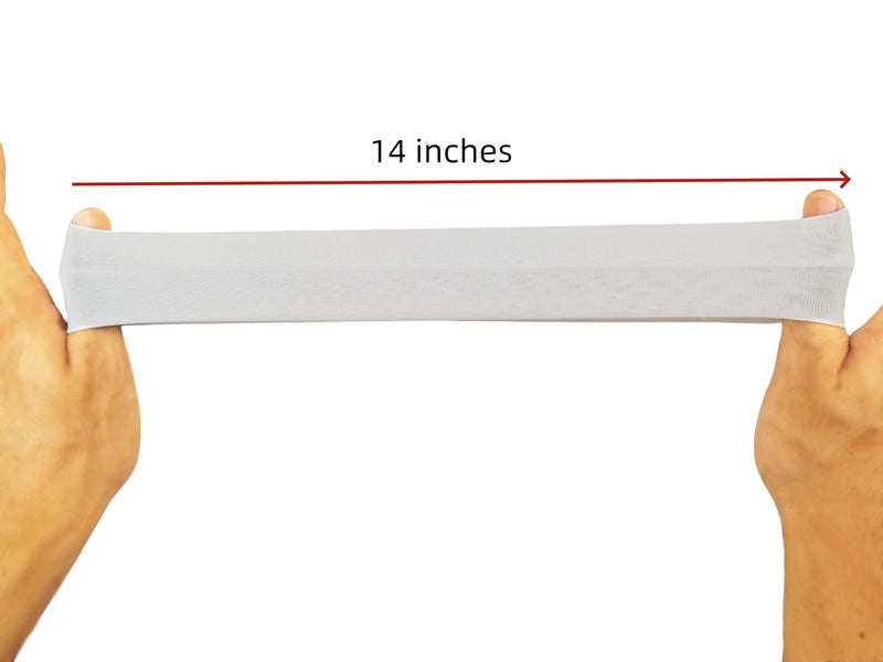 LSLFQYQSK White Headbands - White Yoga Headbands Hairbands Exercise Bands Soft and Stretchy Elastic Solid Color - Image 3