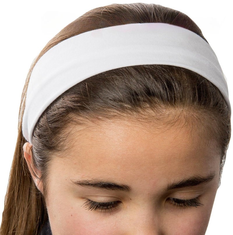 LSLFQYQSK White Headbands - White Yoga Headbands Hairbands Exercise Bands Soft and Stretchy Elastic Solid Color - Image 5