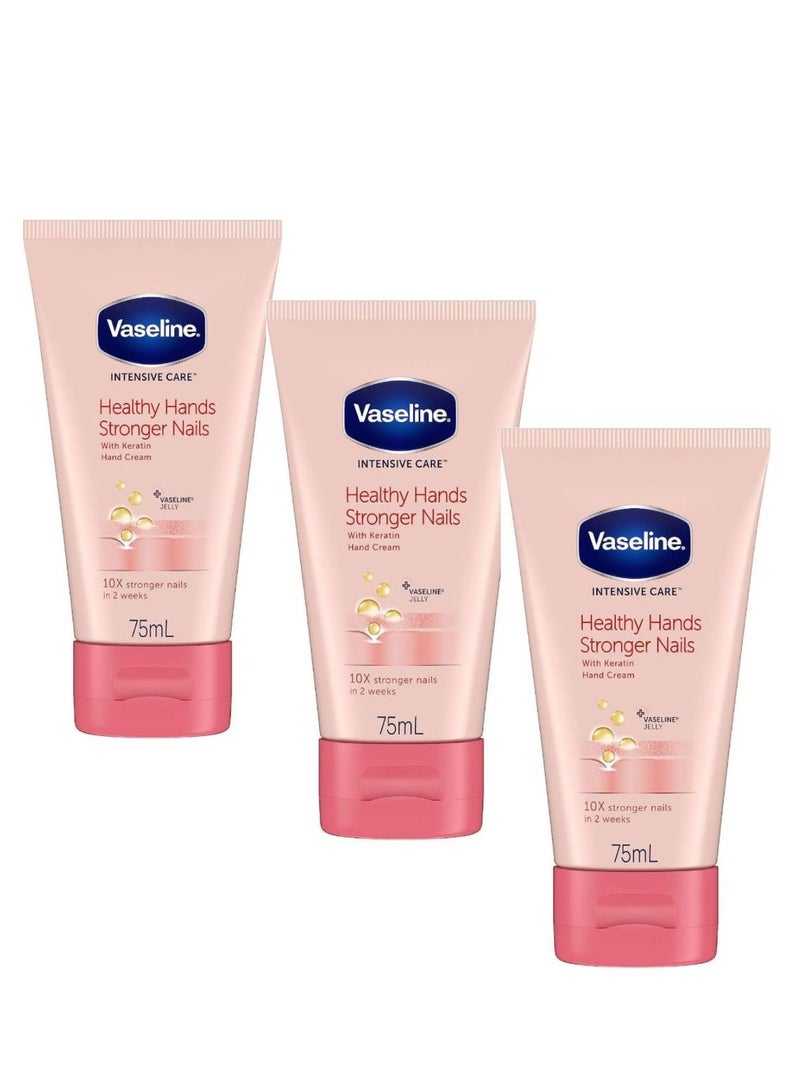 Vaseline Set of 3 Vaseline Hand and Nail Care Cream - 75 ml - Image 1