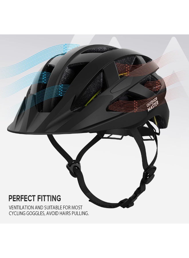 OutdoorMaster Outdoor Master GEM 1 *ADULT* Black Bike Helmet L - Image 3