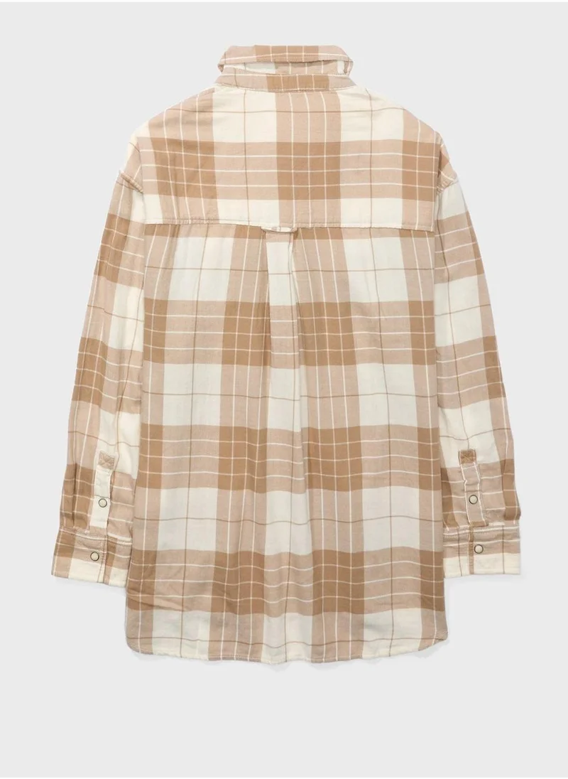 American Eagle Checked Button Down Shirt