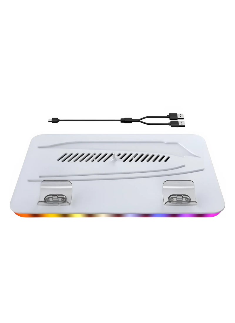 Generic - 5-in-1 Multifunctional Cooling & Charging Stand for PS5 Slim – RGB Lighting, Dual Controller Charger, Efficient Cooling Fan & Organized Storage - Image 1