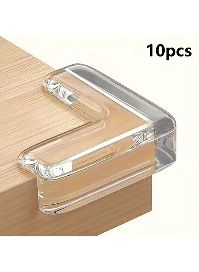 10Pcs Transparent Silicone Corner Protectors Soft Shock Absorption Strong Adhesive Universal Fit - Image 2