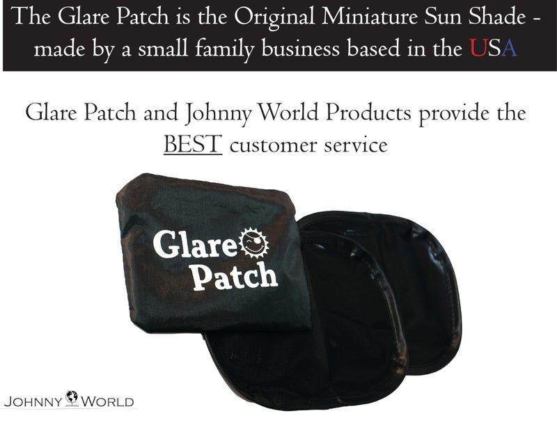 Glare Patch The Glare Patch - The Original Miniature Static Cling Window Shade. Pack of 2! Sun Shade for Your Side Window and Light Glare - Image 4