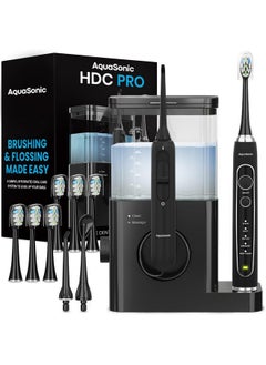 Aquasonic Aquasonic Home Dental Center PRO - Brushing & Flossing Made Easy - Brush & Floss - Power Toothbrush & Water Flosser - Whiter Teeth & Healthier Gums - Black Series Pro+Oral Irrigator  - Image 1