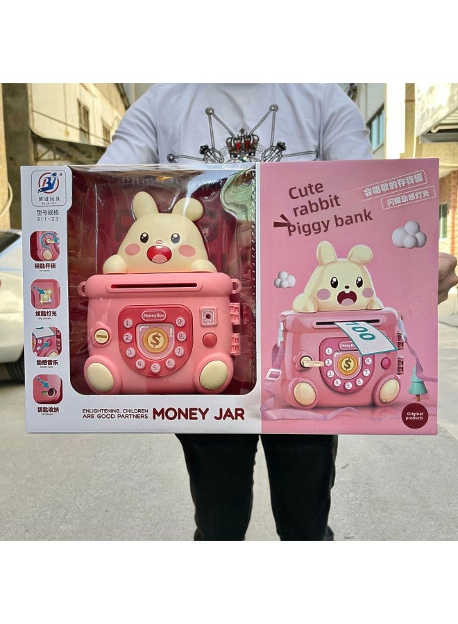 Cute Pet Animal Music Light Key Piggy Bank Toy Gift Box Kindergarten Training Institution Reward Wholesale-Color:311-39 Penguin Piggy Bank "two-color Random]  - Image 2