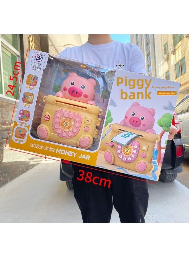Cute Pet Animal Music Light Key Piggy Bank Toy Gift Box Kindergarten Training Institution Reward Wholesale-Color:311-39 Penguin Piggy Bank "two-color Random]  - Image 5