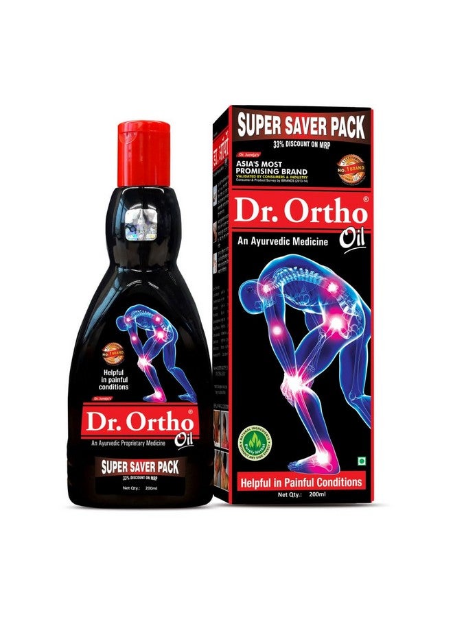 Dr. Ortho Dr.Ortho Ayurvedic Pain Relief Oil for Joints Pain, Knee & Back Pain 200ml- Super Saver Pack - Image 1