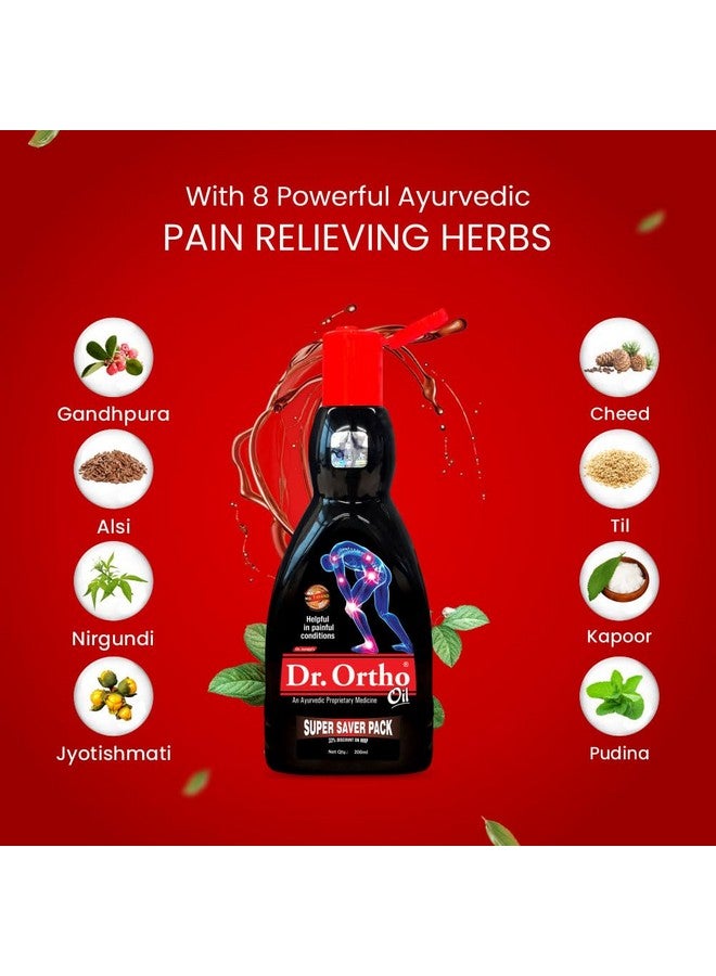 Dr. Ortho Dr.Ortho Ayurvedic Pain Relief Oil for Joints Pain, Knee & Back Pain 200ml- Super Saver Pack - Image 3