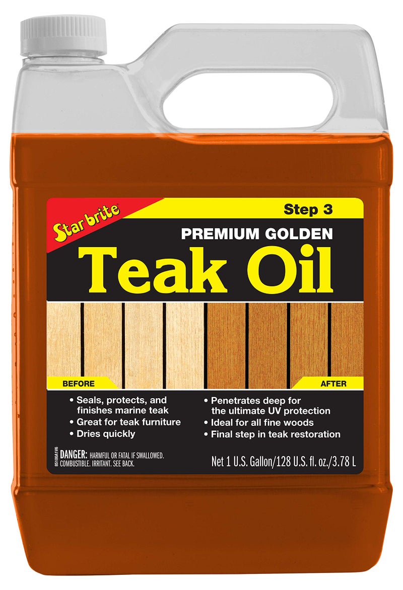 Star Brite Star brite Premium Golden Teak Oil - Sealer, Preserver, & Finish for Outdoor Teak & Other Fine Woods  - Image 1